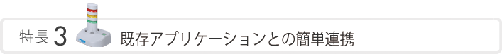 特長3　既存アプリケーションとの簡単連携